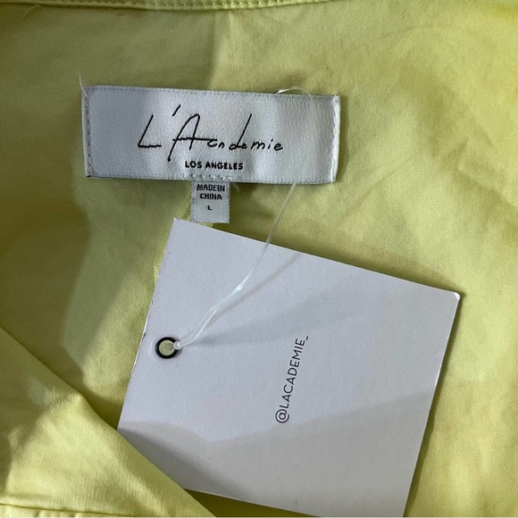 Revolve L'Acadamie Tory button down cornsilk - large - Picture 10 of 12